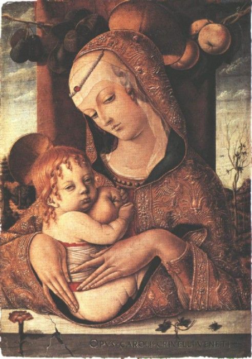 CRIVELLI VIRGIN AND CHILD, V.AND A. MUSEUM.  