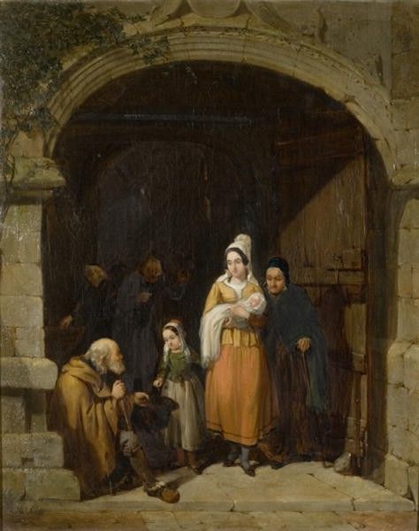 Leaving a Church Brittany 1840. , 