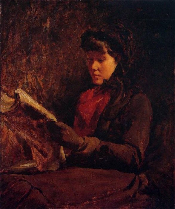 Duveneck Frank Girl Reading. Duveneck, 