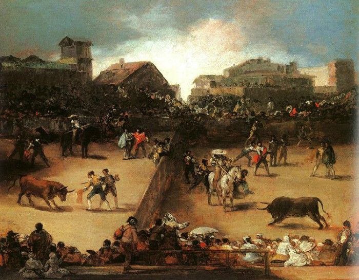 Goya The Bullfight, oil on canvas, Metropolitan Museum of Ar.   ,  