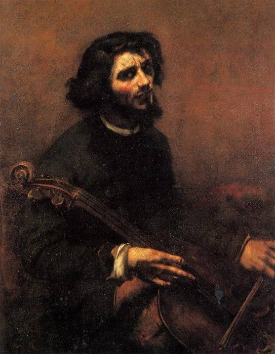 Courbet Gustave The Cellist Self Portrait. , 