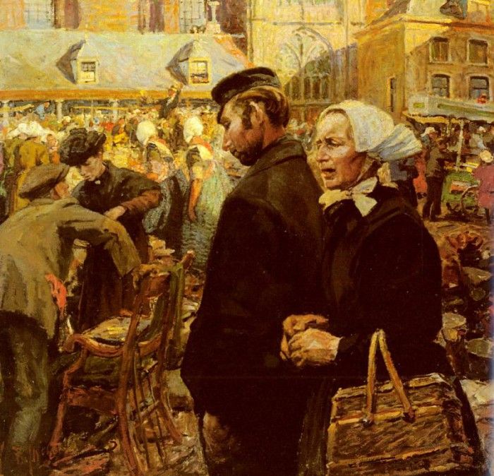 Wolter Hendrik Jan Marketscene At Amersfoort. ,  