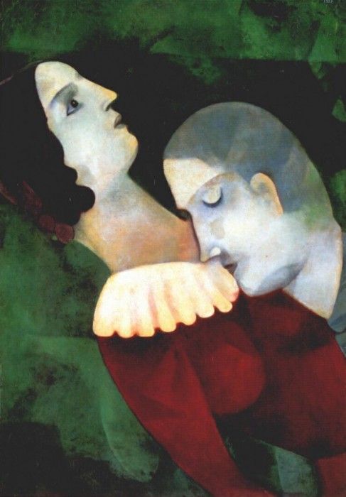 chagall lovers in green 1916-17. , 