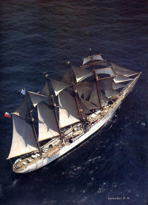 dk tall ships esmeralda barquentine lyr 1952. 