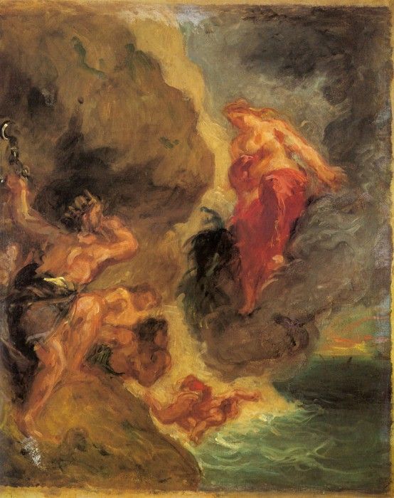 Delacroix Eugene Winter Juno And Aeolus. , 