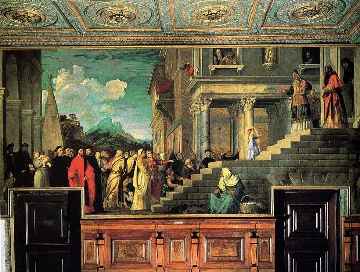 Titian Entry of Mary into the temple 1534 38 (Photo).  ( )