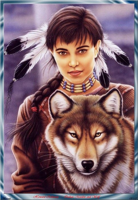 Howard Robinson - Indian Maiden And Wolf (Abraxsis). , 