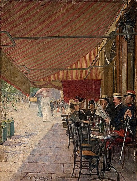 Terrasse De Cafe. Enjolras, Delphin