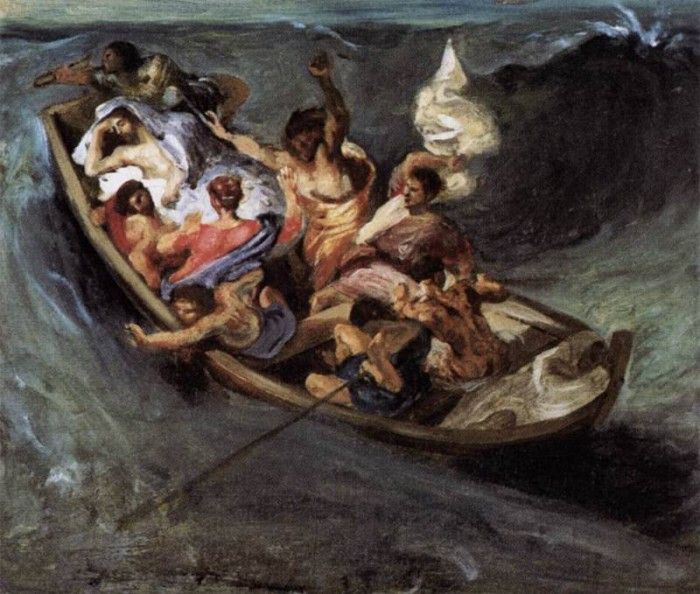 DELACROIX Eugene Christ on the Lake of Gennezaret sketch. , 