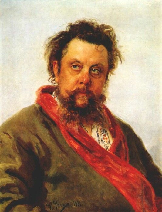 repin portrait of mussorgsky 1881. ,  