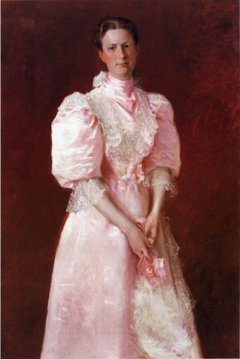 Chase William Merritt Study in Pink aka Portrait of Mrs. Robert P. McDougal. ,  