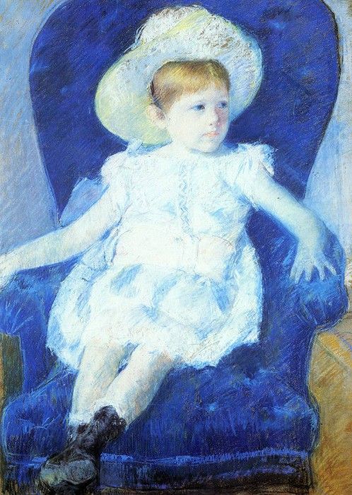 Elsie in a Blue Chair.  