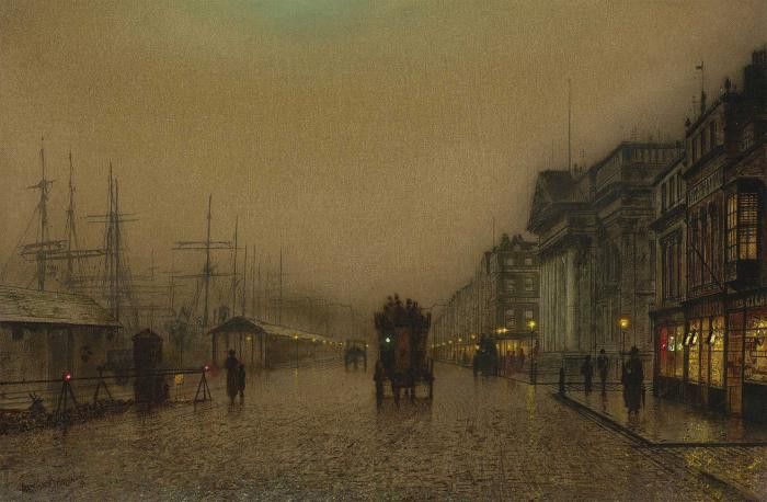 Salthouse Dock, Liverpool. Гримшоу Джон Аткинсон