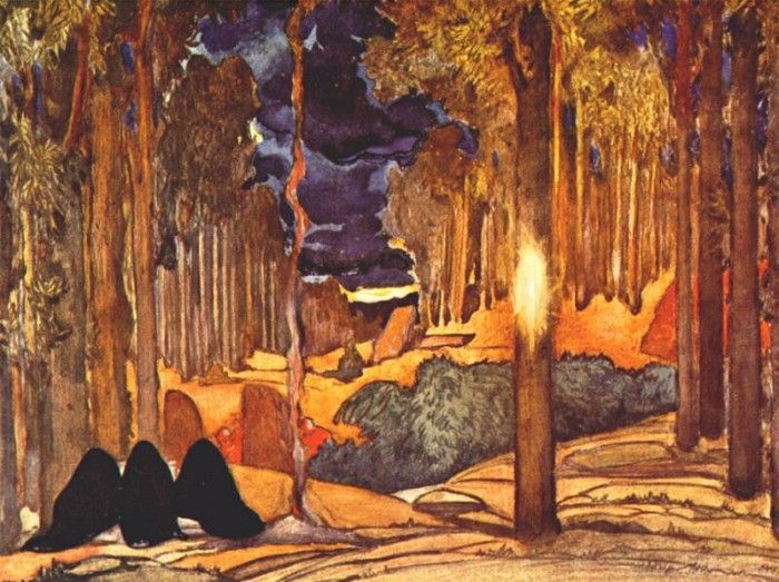 bakst le-martyre-de-saint-sebastien act-iv-set-design 1911. , 