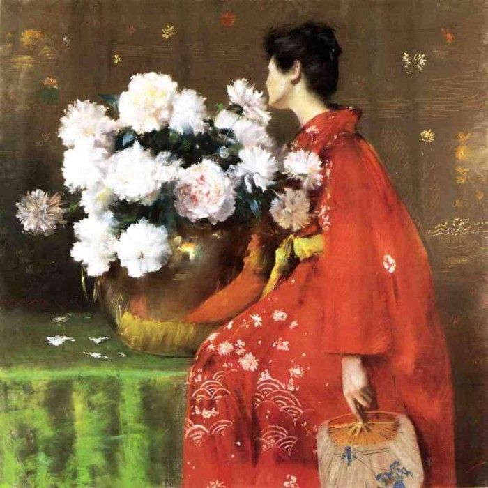Chase William Merritt Peonies c1897. ,  
