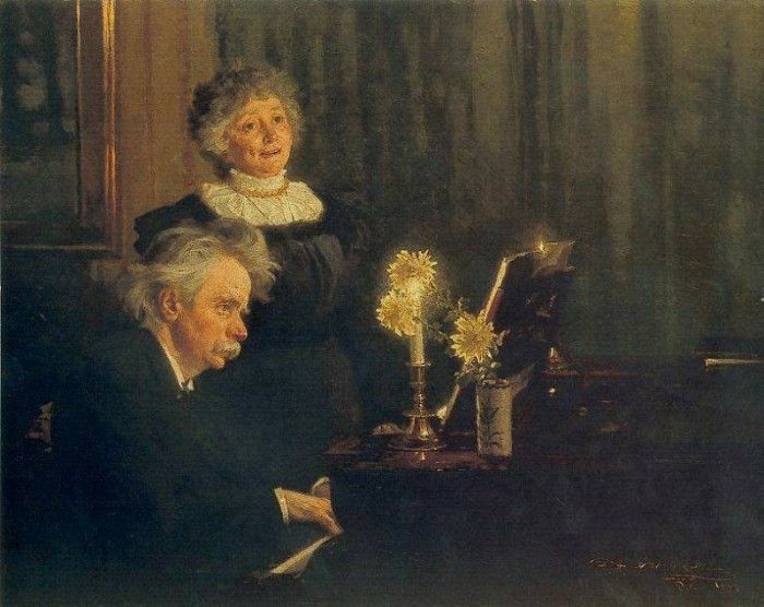 Kroyer Peder Severin Nina y Edvard Grieg 1892. Kroyer,  