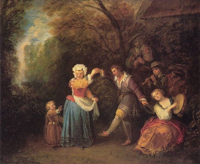 Watteau La Danse Champetre. , -