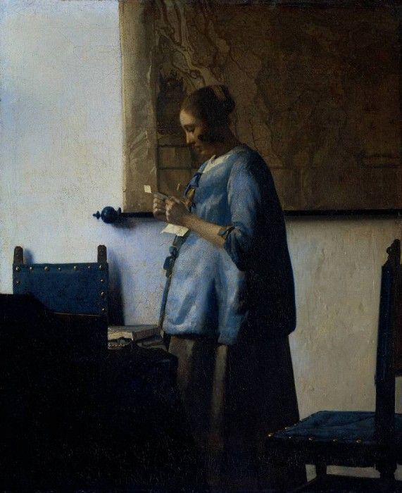 Young Woman Reading a Letter. Vermeer, Johannes