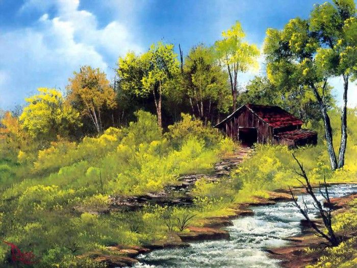 bob ross csg026 meadow stream. , 