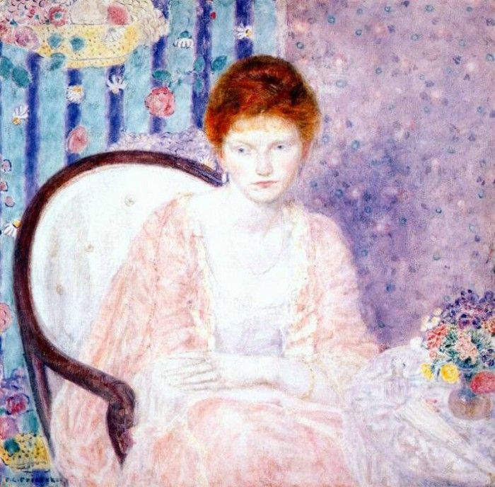 frieseke lady in rose c1910-15. Frieseke,  