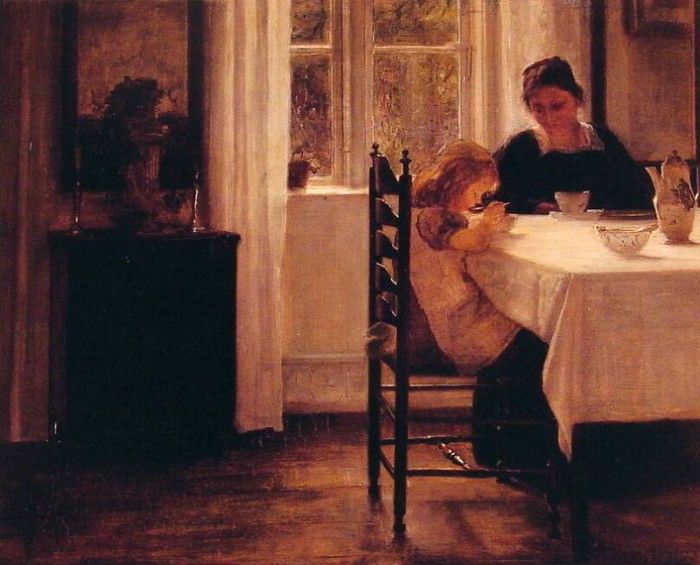Breakfast time. Holsoe,  
