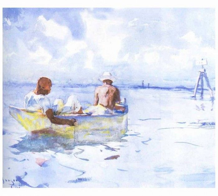 fl art011 souvenir-in-florida(frank weston benson)1934.   