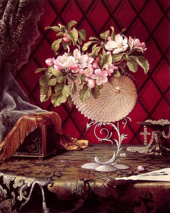 Still Life with Apple Blossoms in a Nautilus Shell. ,  