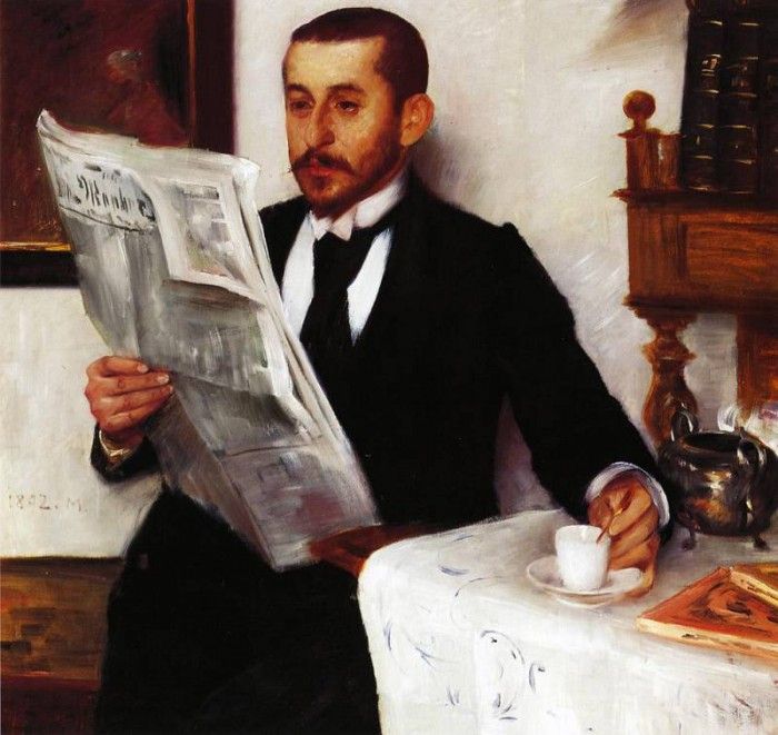 Corinth Lovis Portrait of the Painter Benno Becker. , 