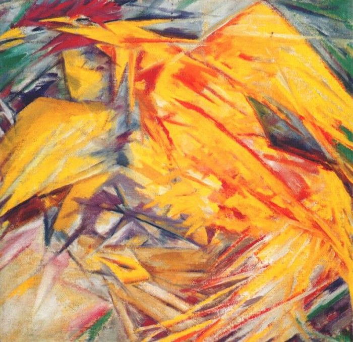 larionov the cockerel (rayonist study) 1912. , 