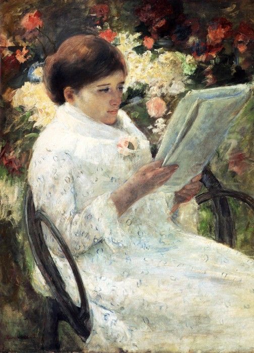 Cassatt Mary Woman Reading In A Garden.  