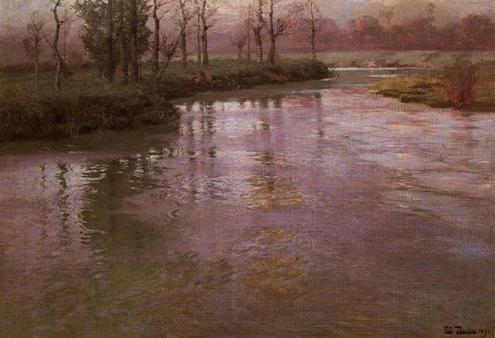 Thaulow Frits On The French River. Thaulow 