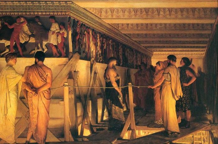 Phidias Showing the Frieze of the Parthenon. - 