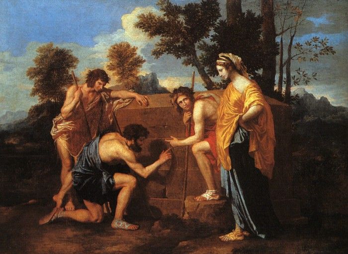 Poussin Et in Arcadia Ego, 1638-40, Musee du Louvre, Paris.. , 