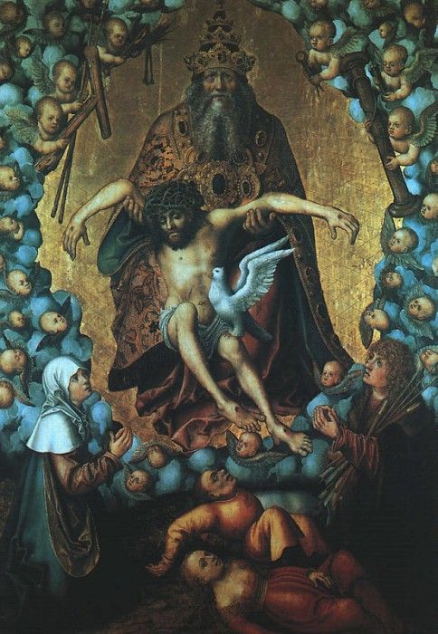 Cranach d.a. The Trinity, undated, oil on wood, Museum der B. ,  