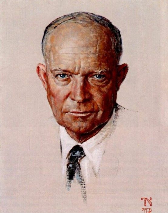 rockwell the day i painted ike 1952.  