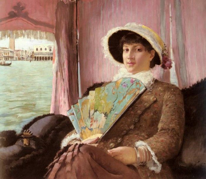 Pauli Georg Girl In A Gondola. , 