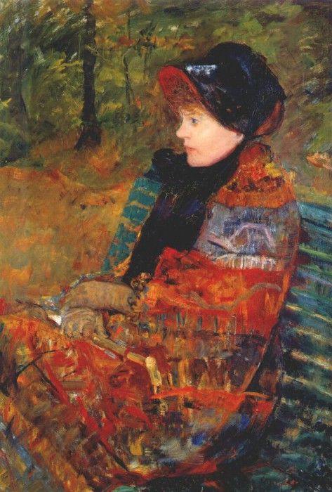 cassatt autumn (profile portrait of lydia cassatt) 1880.  