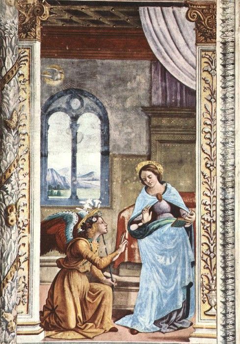 GHIRLANDAIO ANNUNCIATION CAPPELLA TORNABUONI SANTA MARIA N. , 