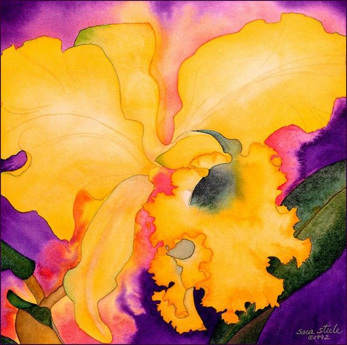 bs-flo- Sara Steele- Yellow Cattleya. , 