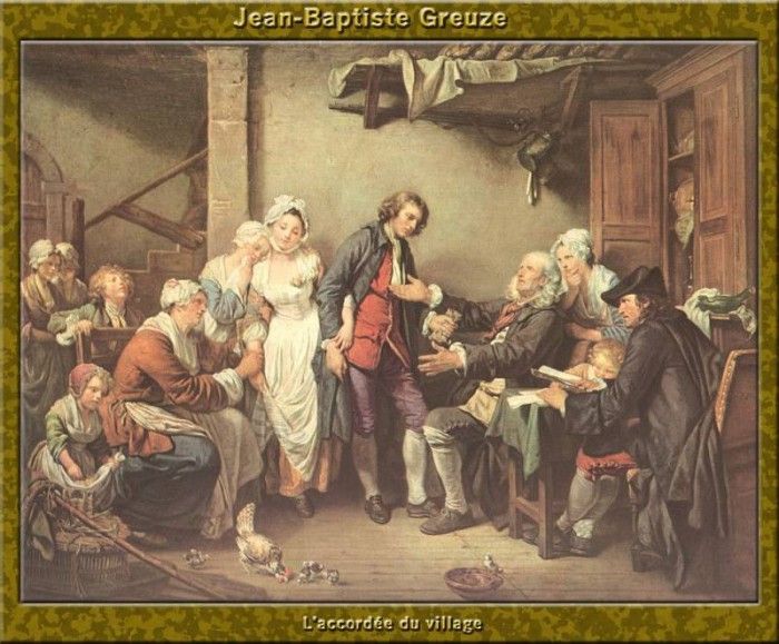 PO Vp S1 33 Jean-Baptiste Greuze-Laccordee du village.  -