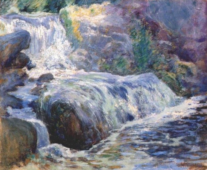 twachtman waterfall, blue brook c1895-1900. Twachtmann,  