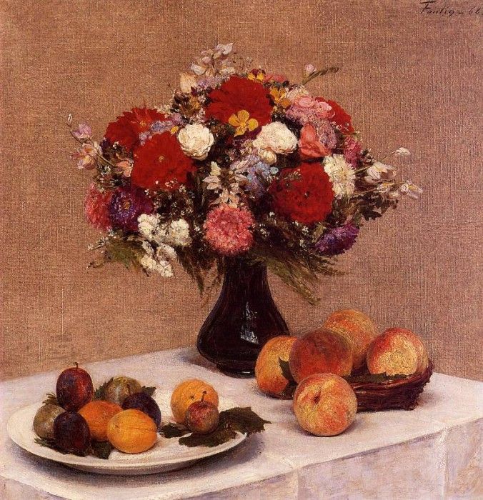 Fantin Latour Henri Flowers and Fruit. -, ---