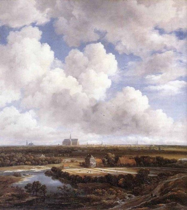 RUISDAEL Jacob Isaackszon van View Of Haarlem With Bleaching Grounds. ,  