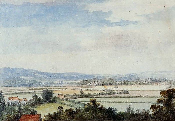 Schouman Aert Landscape near Windsor Sun. Schouman, 