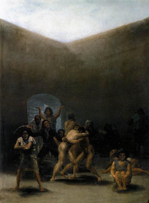 GOYA Francisco de The Yard of a Madhouse.   ,  