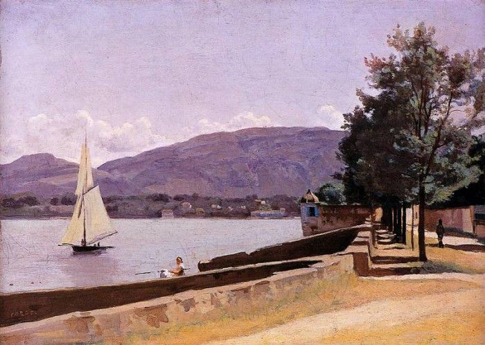 Corot Le Quai des Paquis Geneva. , --