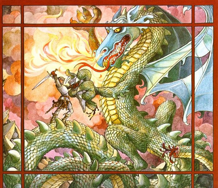 St. George & The Dragon 08 TrinaSchartHyman sqs. , Trina Schart