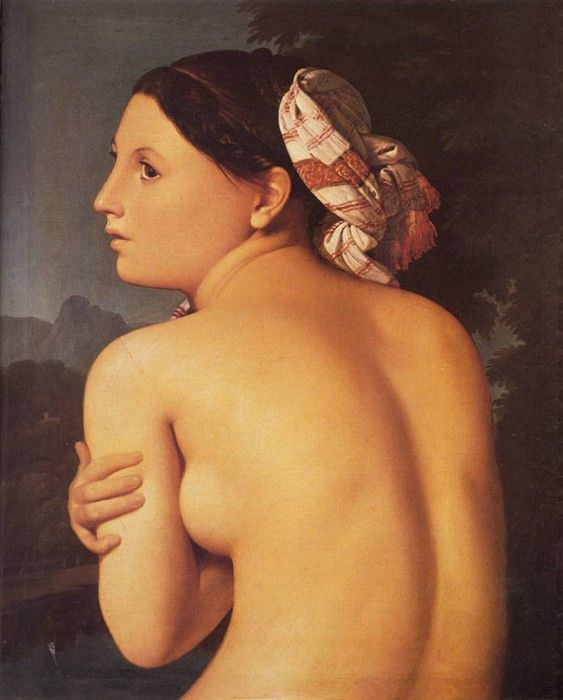 Ingres Half figure of a Bather. ,   