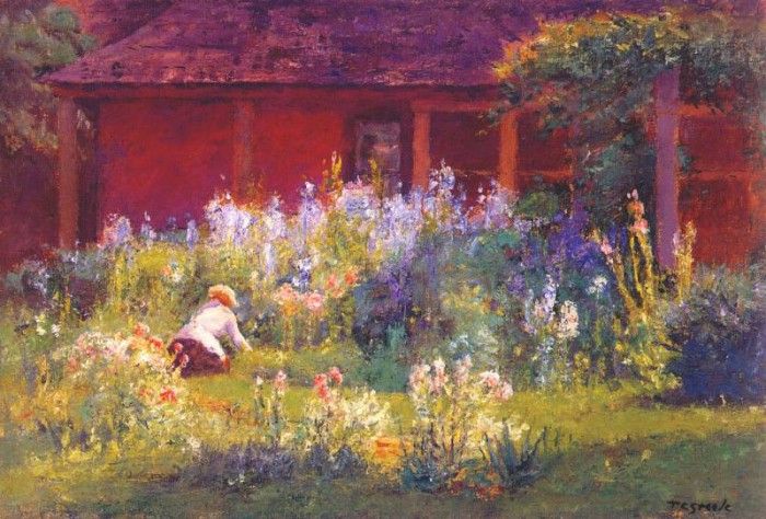 steele selma in the garden c1921. ,  