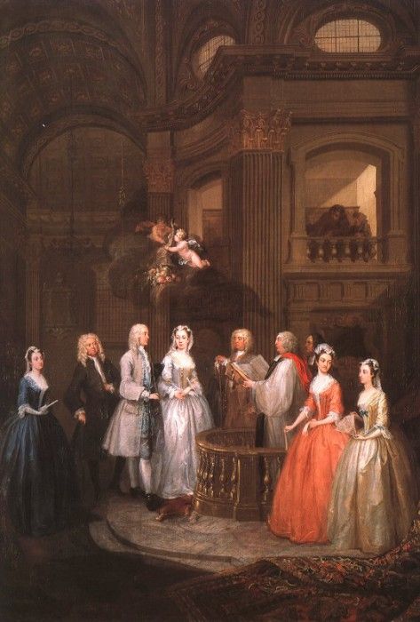 Hogarth The Wedding of Stephen Beckingham & Mary Cox 1729 3. , 